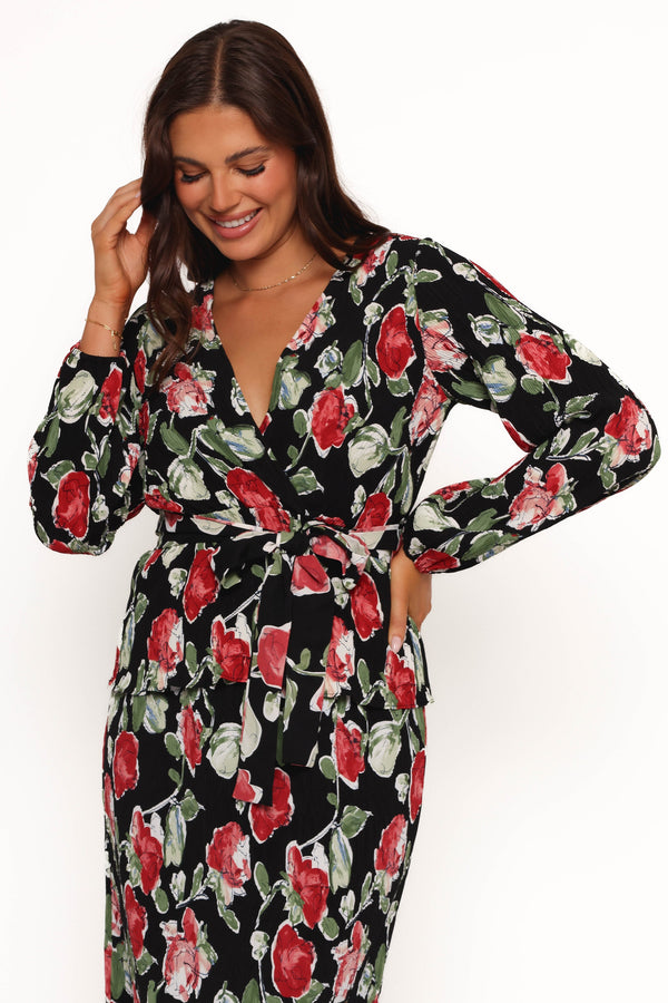 Petal and Pup USA TOPS Minelli Pleat Top - Black Rose