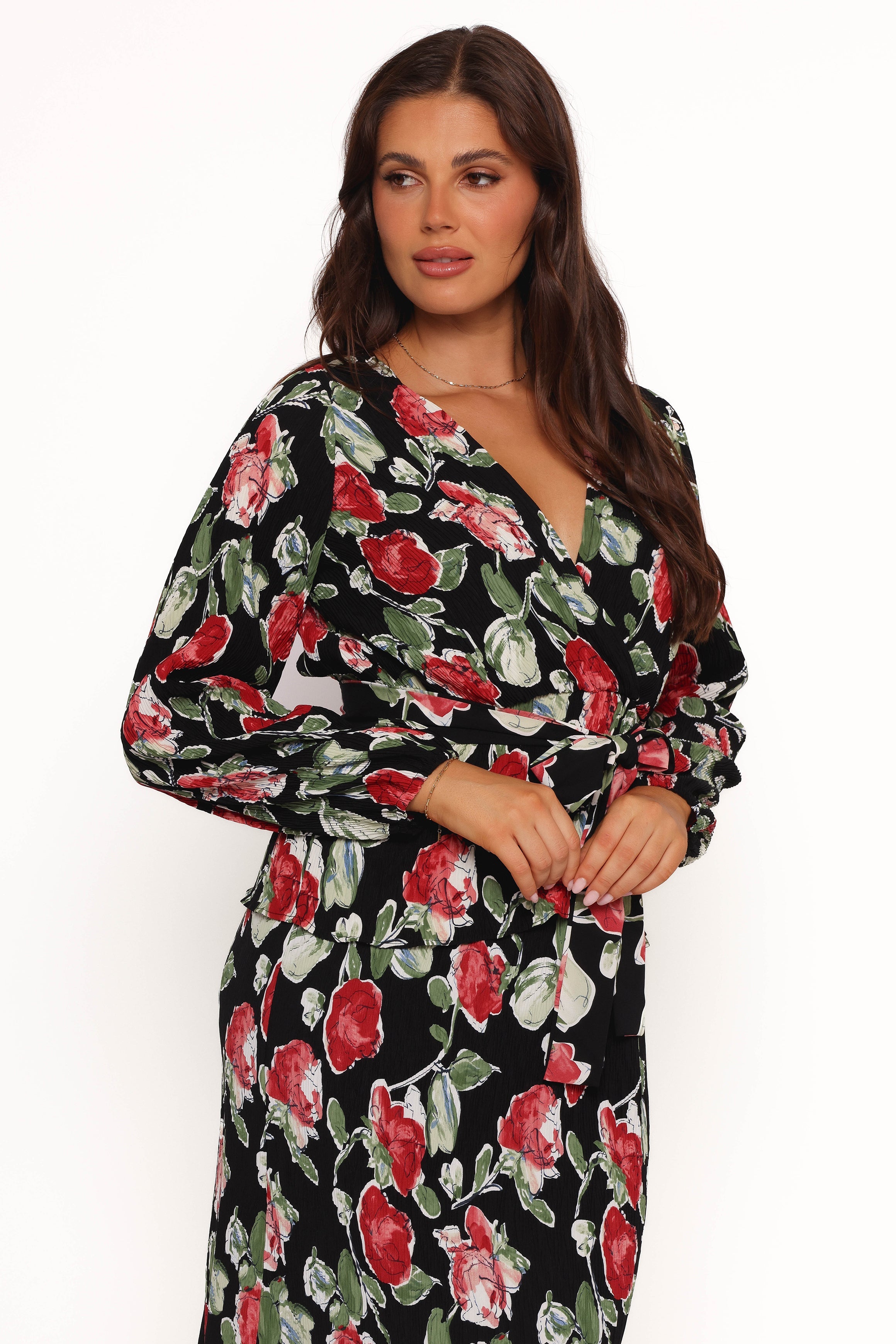 Petal and Pup USA TOPS Minelli Pleat Top - Black Rose