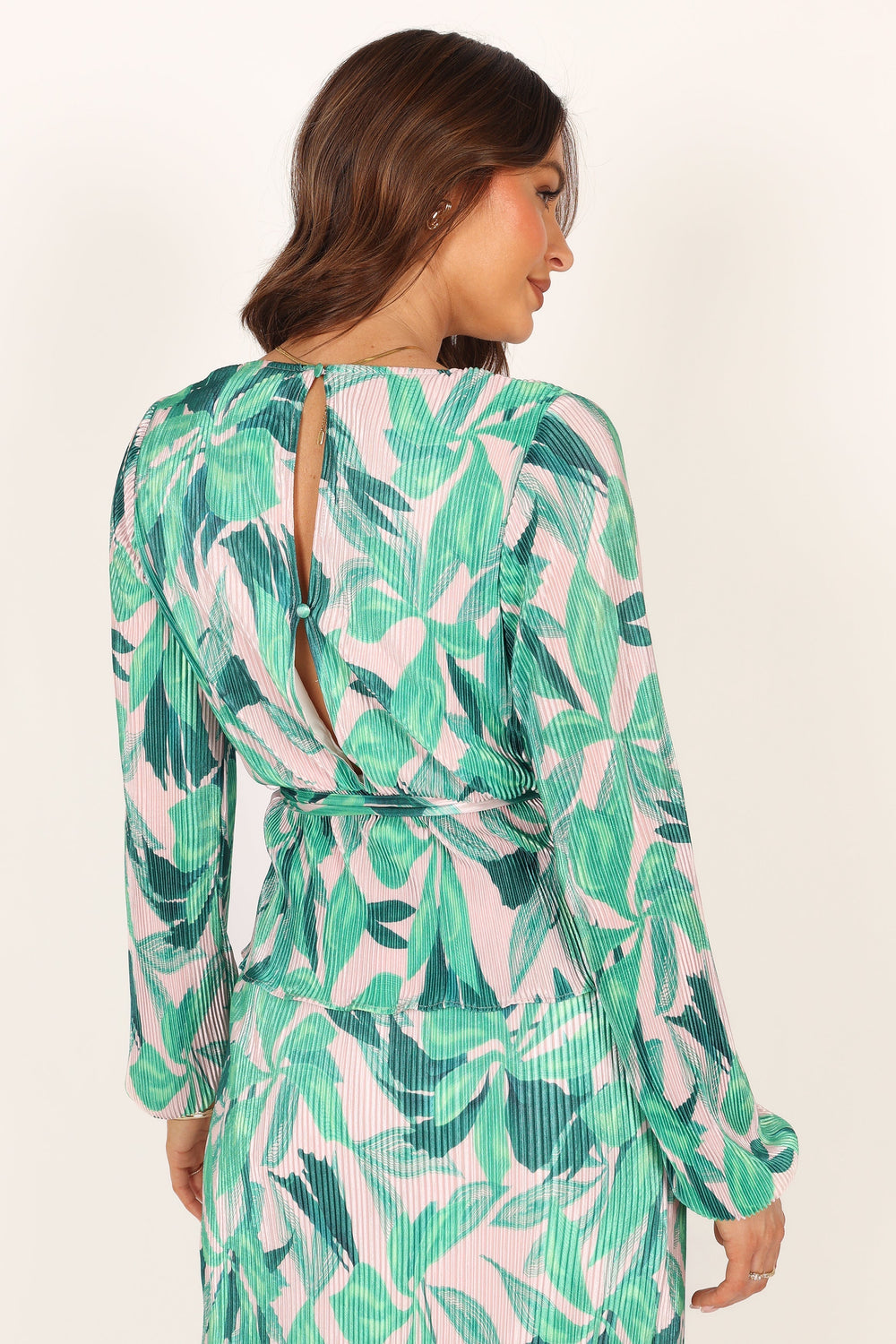 Petal and Pup USA TOPS Minelli Pleat Top - Green