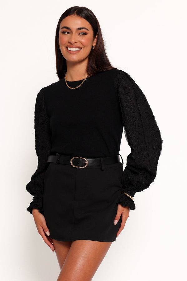 Petal and Pup USA TOPS Misah Long Sleeve Top - Black