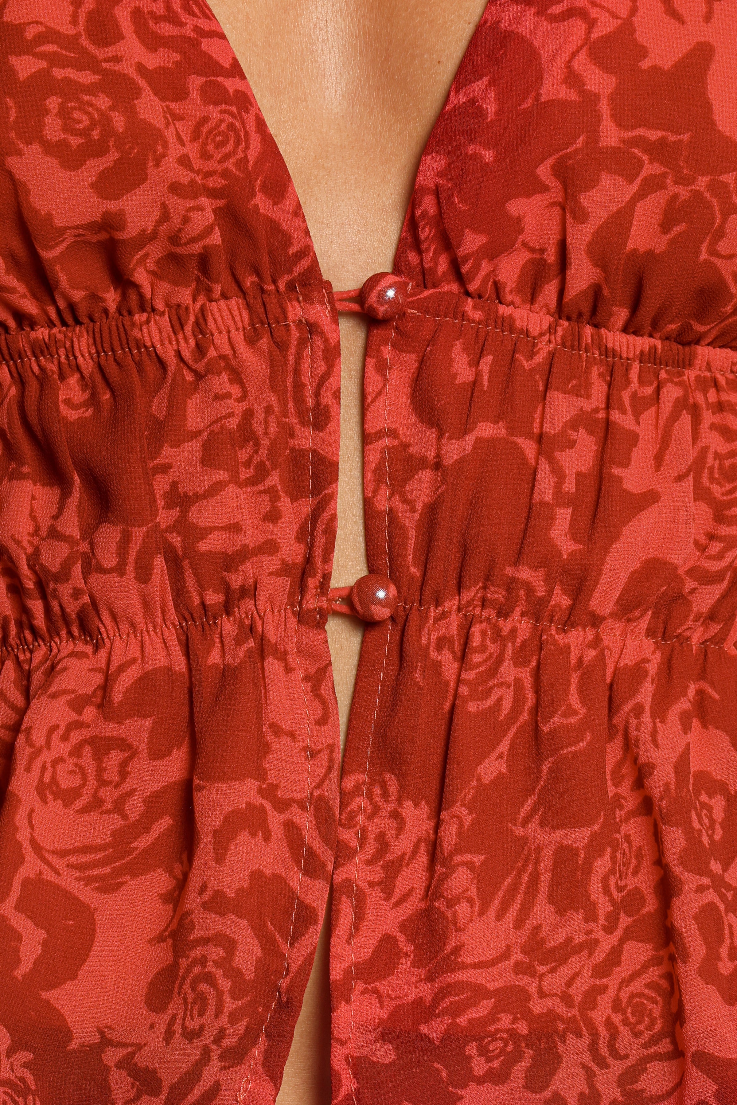 Petal and Pup USA TOPS Monica Long Sleeve Top - Red Roses