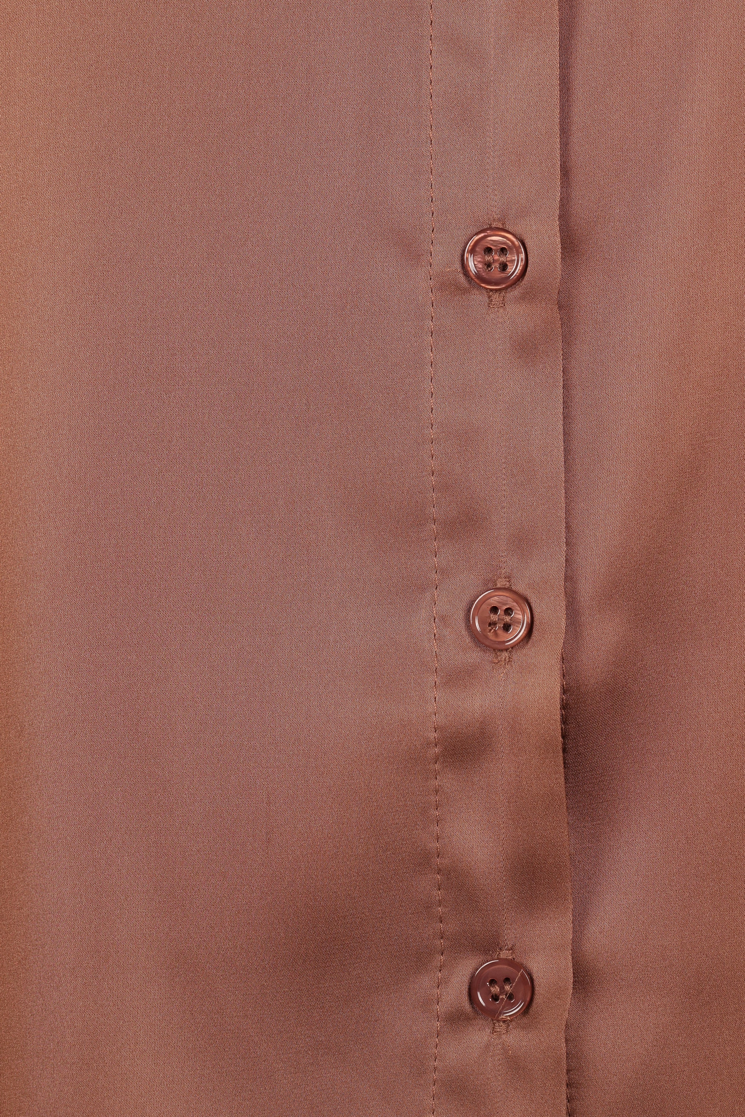 Petal and Pup USA TOPS Narissa Satin Shirt - Banksia Brown (Hold for Rack)