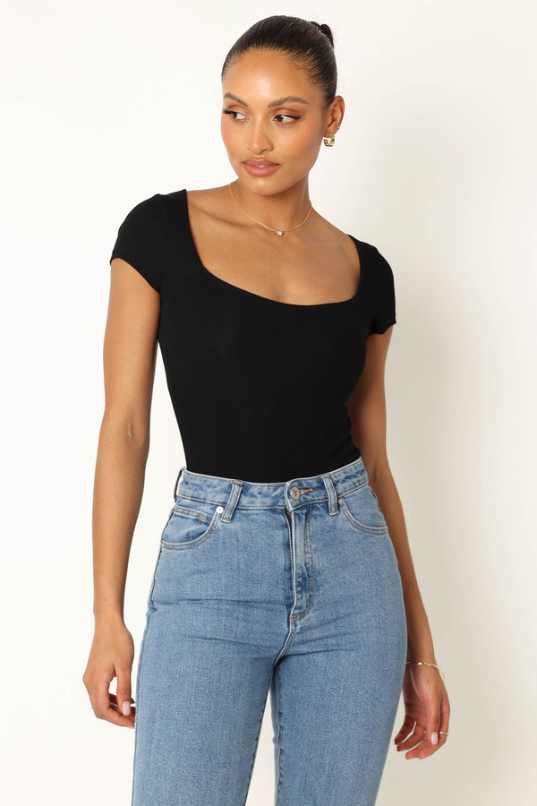 Petal and Pup USA TOPS Natalie Bodysuit - Black