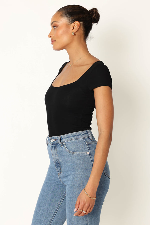 Petal and Pup USA TOPS Natalie Bodysuit - Black