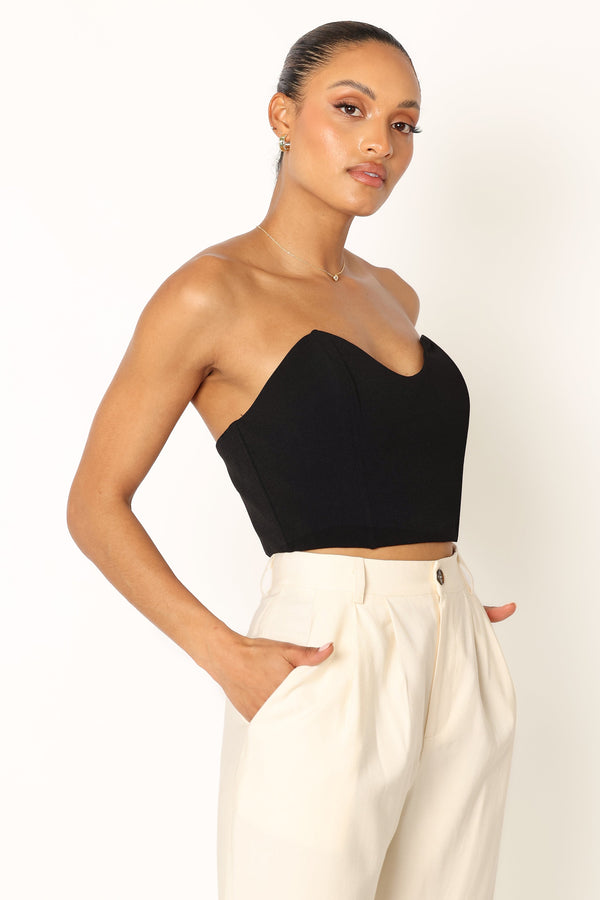 Petal and Pup USA TOPS Nia Sweetheart Top - Black