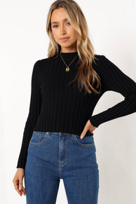 Petal and Pup USA TOPS Nila Knit Top - Black