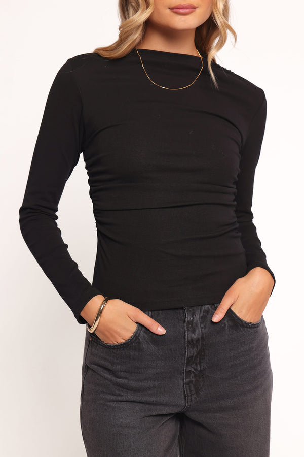 Petal and Pup USA TOPS Nissa Long Sleeve Top - Black