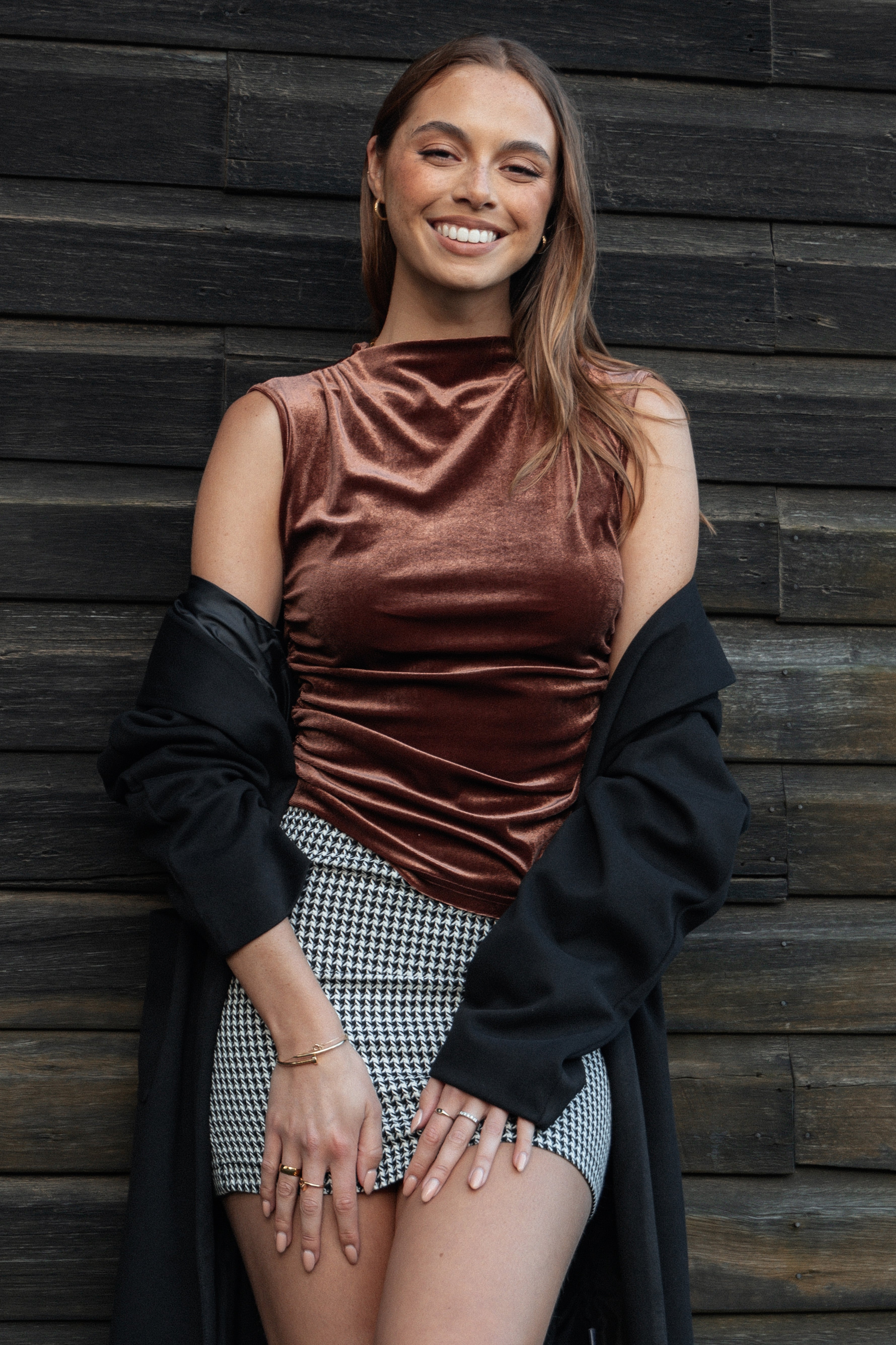 Petal and Pup USA TOPS Nissa Velvet Top - Bronze