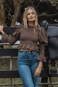 Petal and Pup USA TOPS Nora Long Sleeve Top - Check