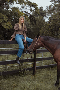 Petal and Pup USA TOPS Nora Long Sleeve Top - Check