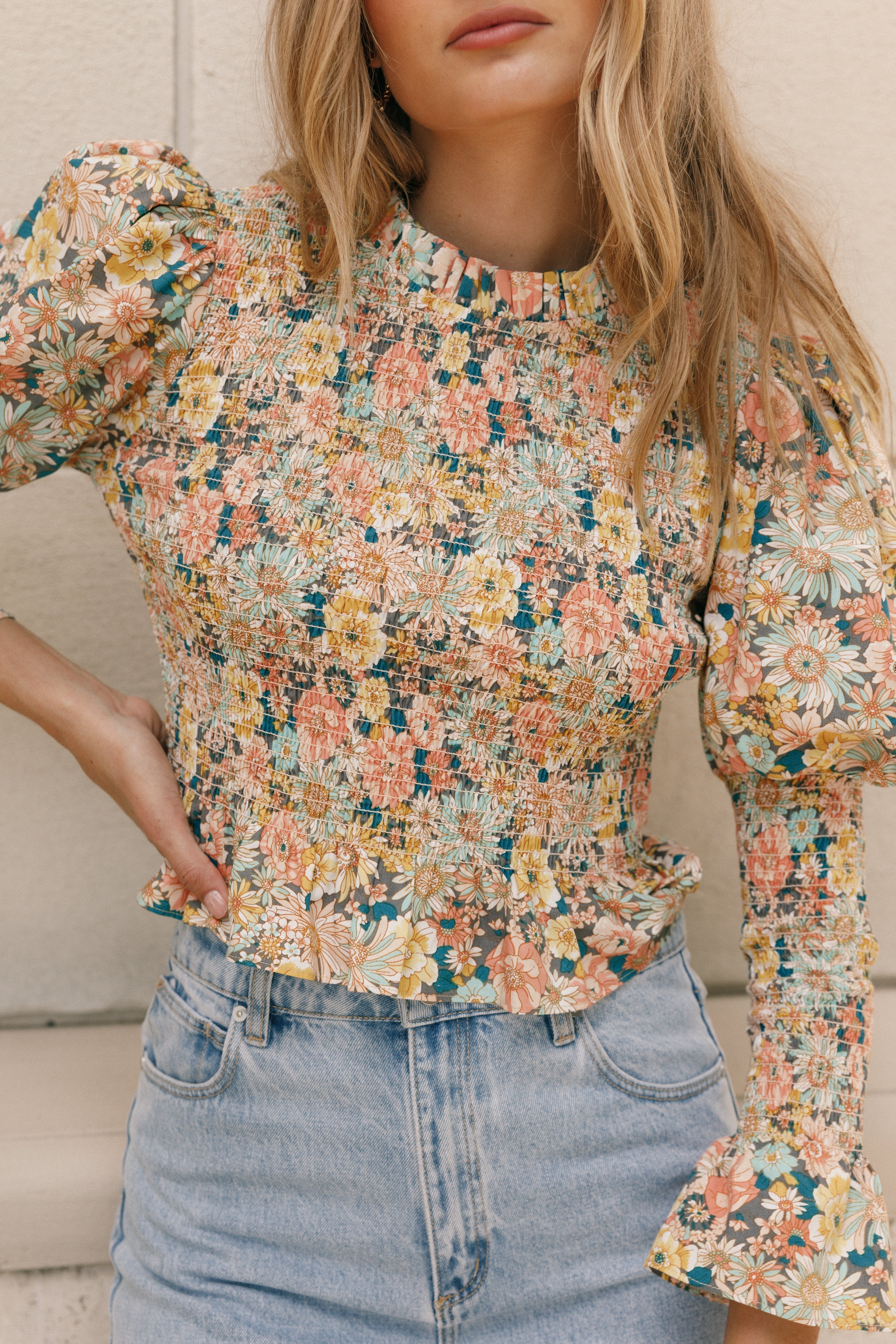 Floral tops long sleeve online