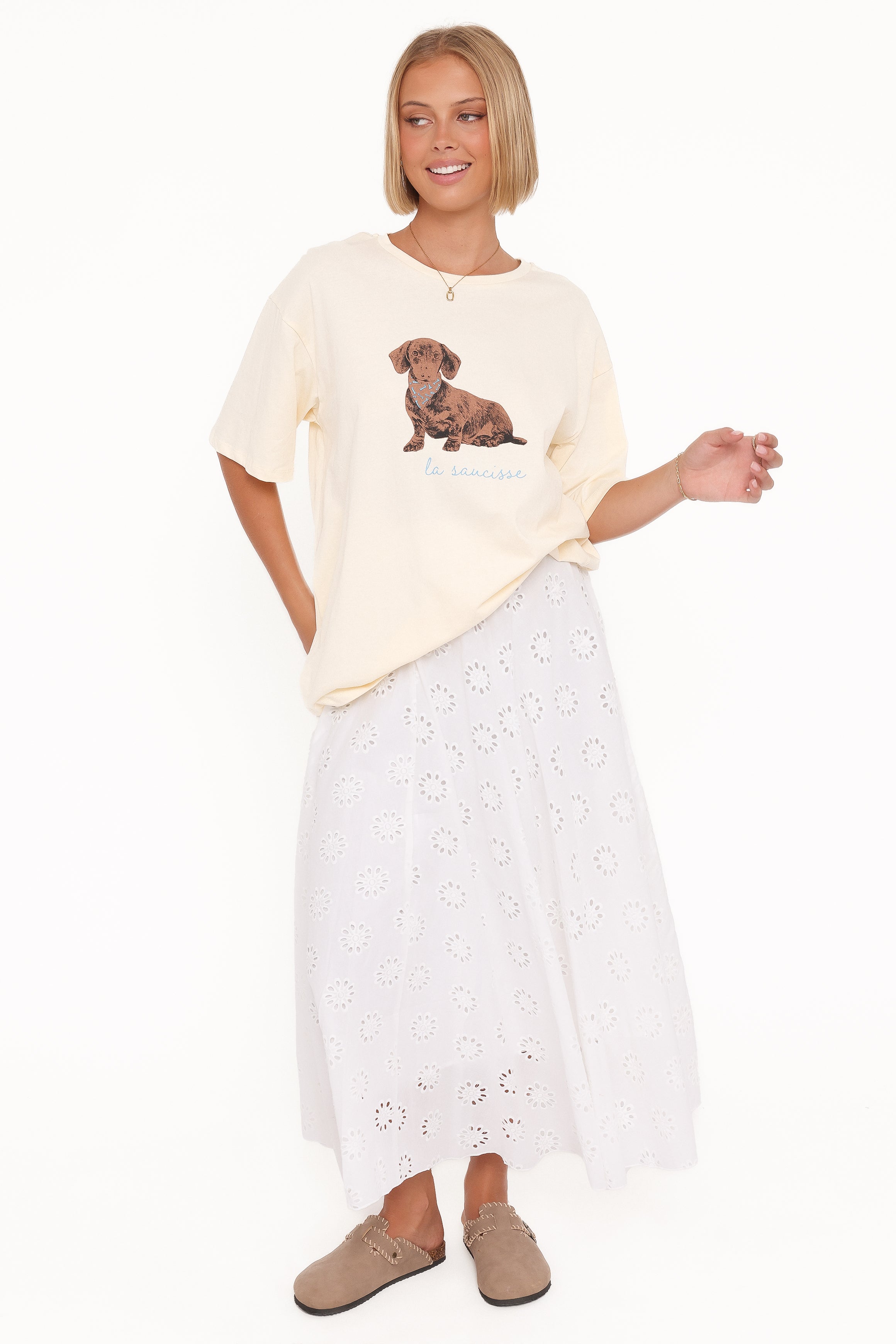 Petal and Pup USA TOPS Petite Saucisse Tee - Cream