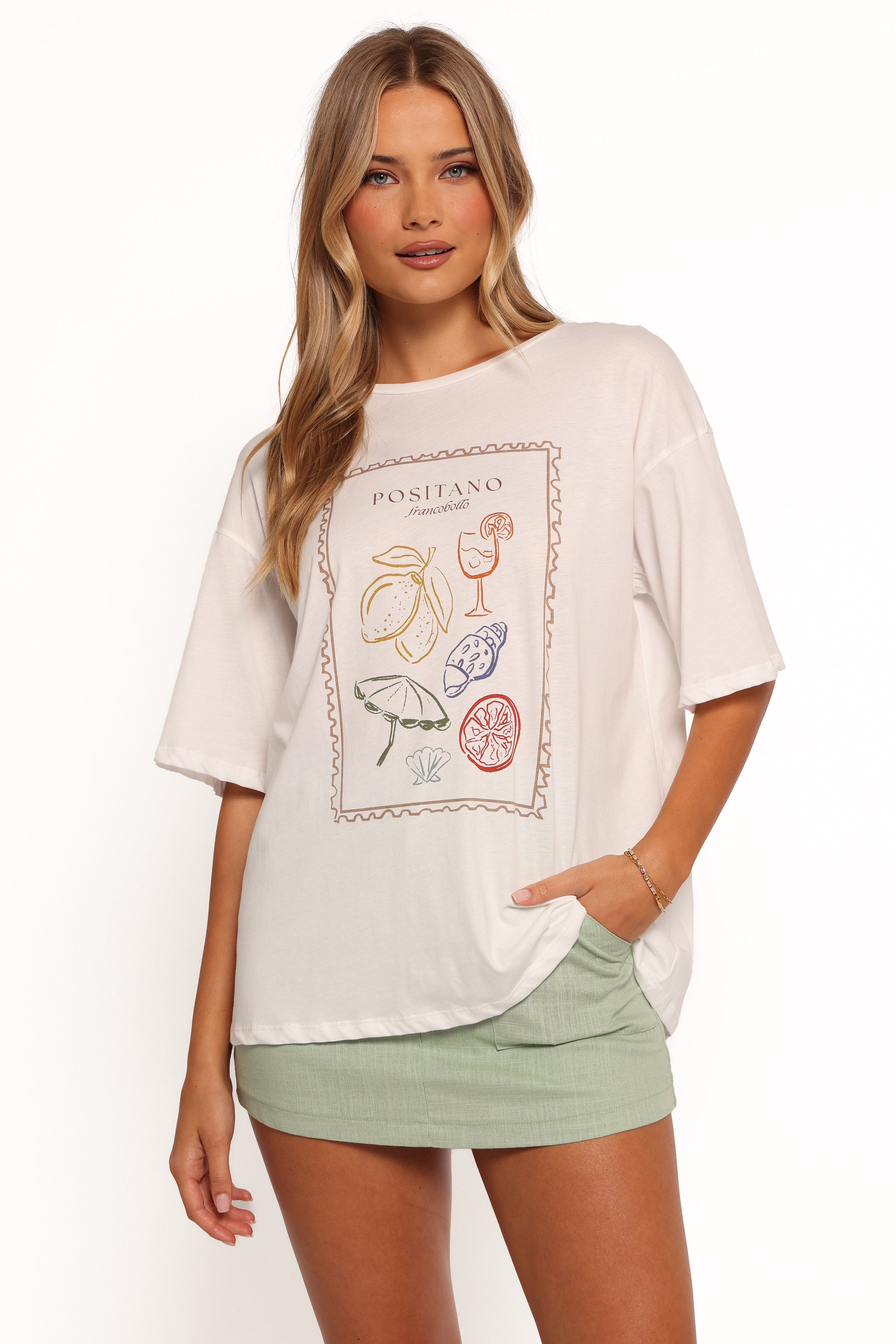 Petal and Pup USA TOPS Positano Tee - White