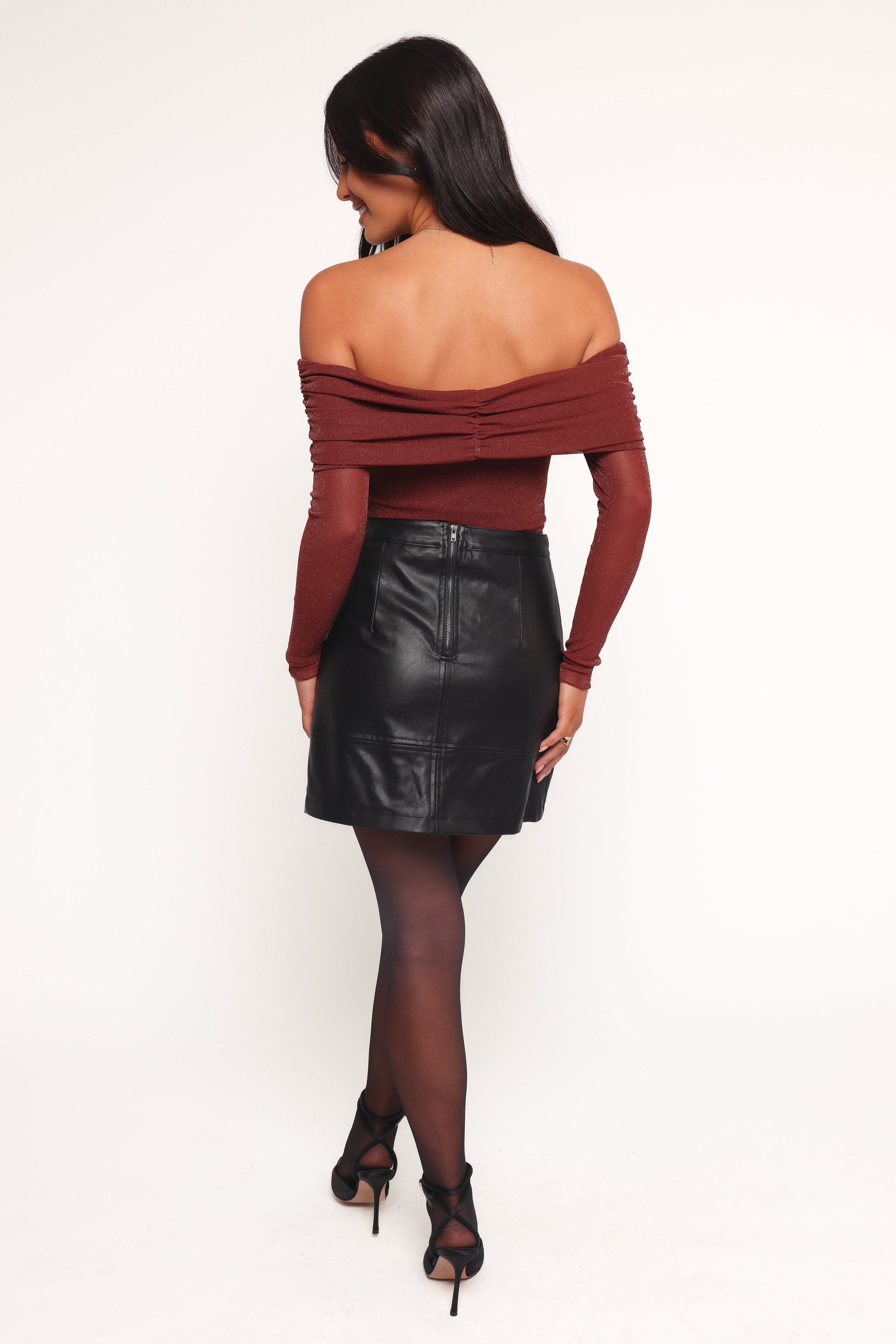 Petal and Pup USA TOPS Raya Off Shoulder Top - Merlot