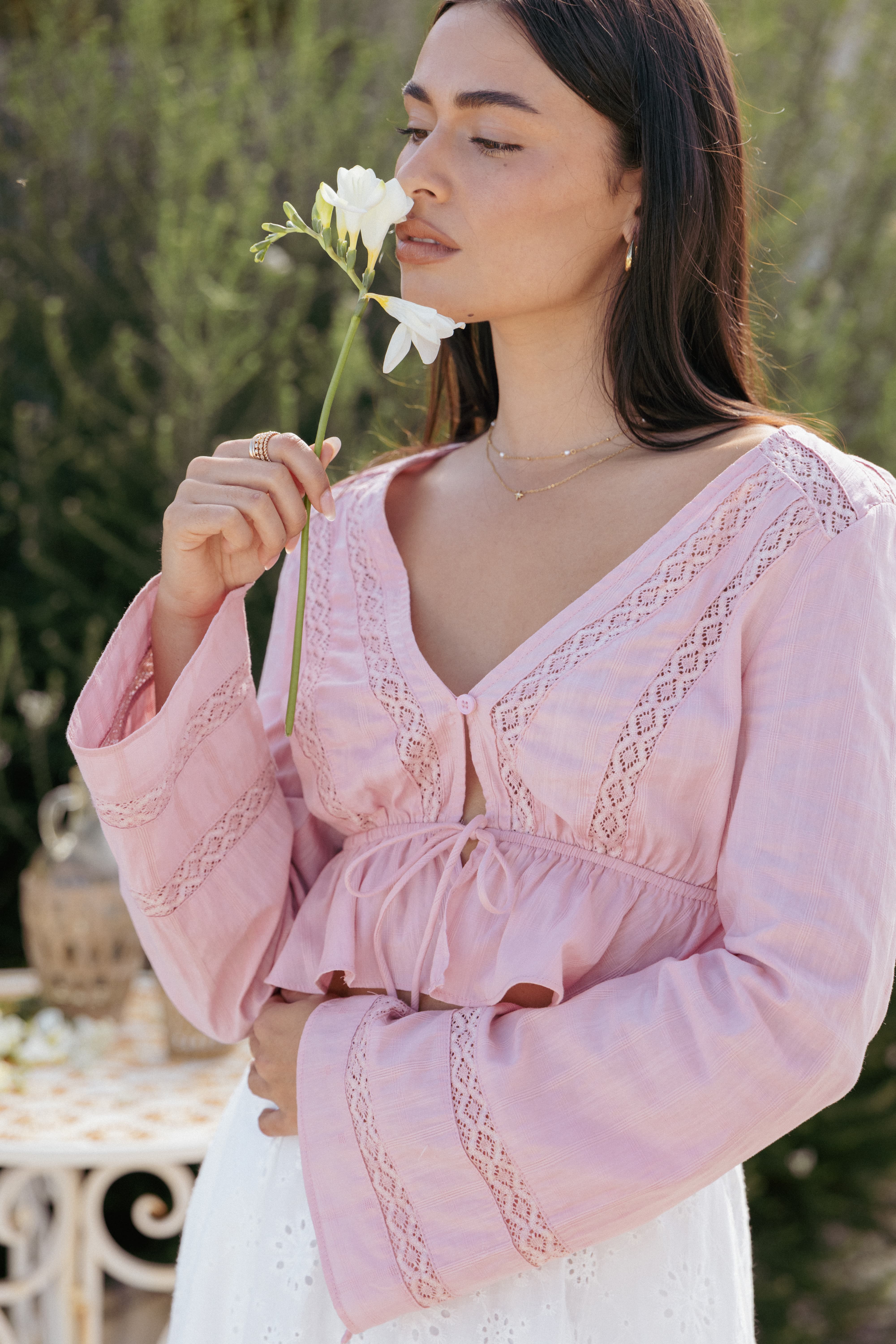 Reed Long Sleeve Top - Pink | Petal & Pup USA