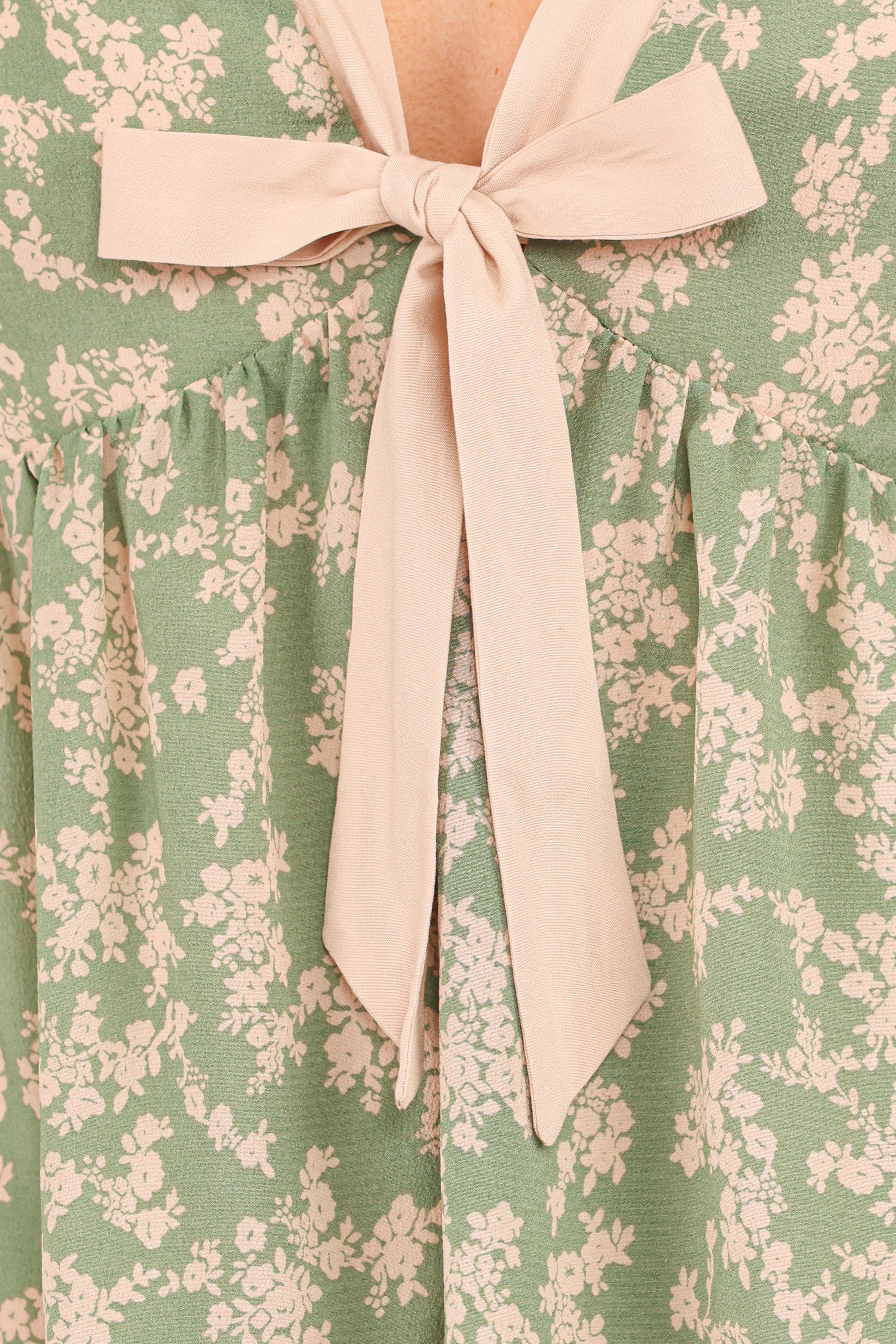 Petal and Pup USA TOPS Reeva Long Sleeve Top - Green Floral