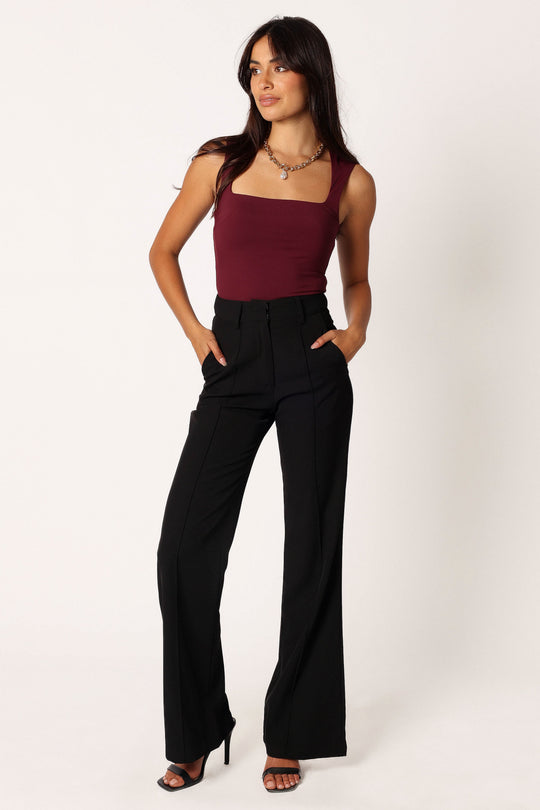 Rebel Studded Top (Merlot)