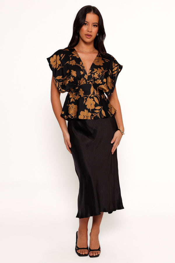 Petal and Pup USA TOPS Ricki Top - Black Gold