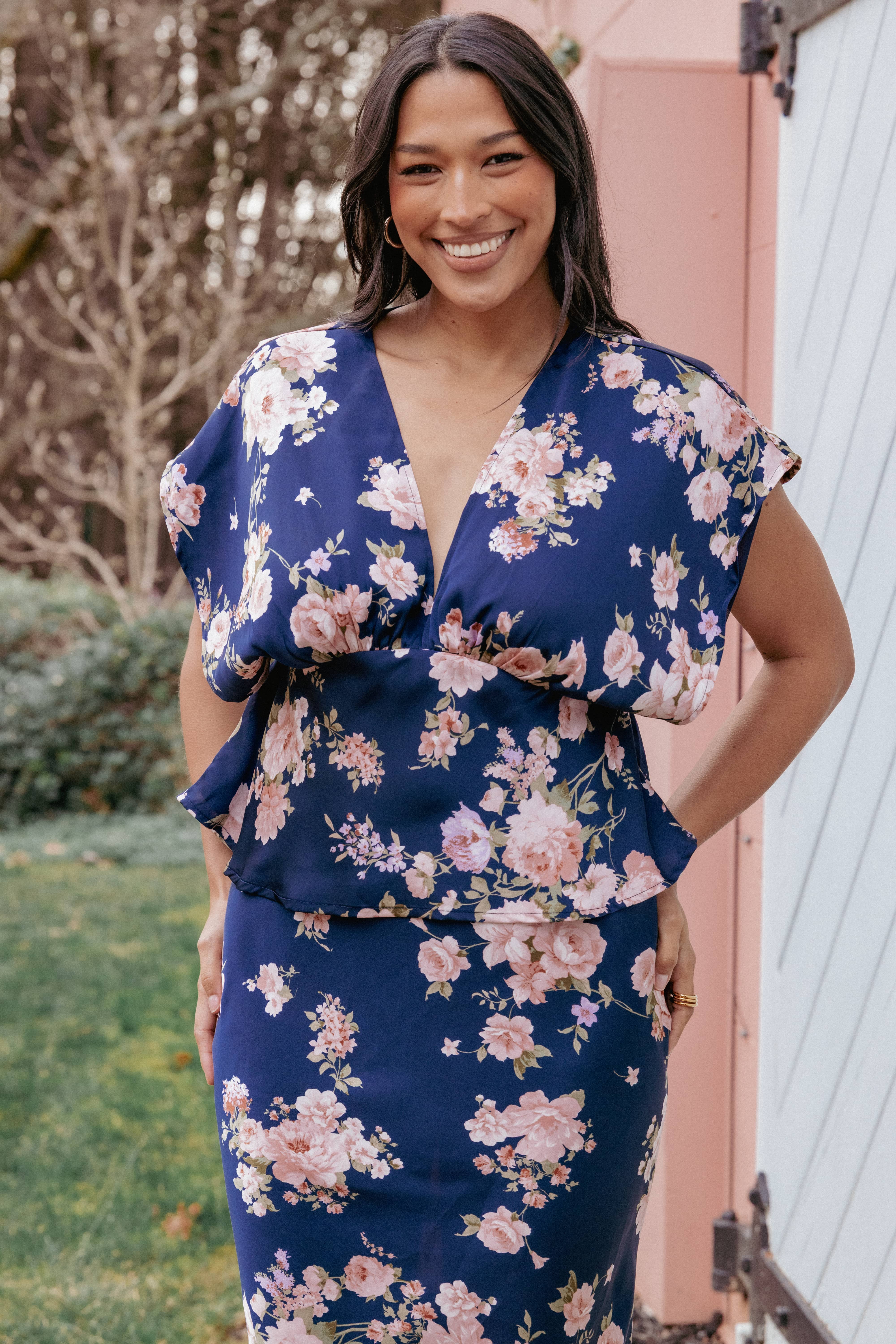 Ricki Top - Navy Floral | Petal & Pup USA