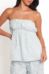 Petal and Pup USA TOPS Robin Strapless Top - Pale Blue