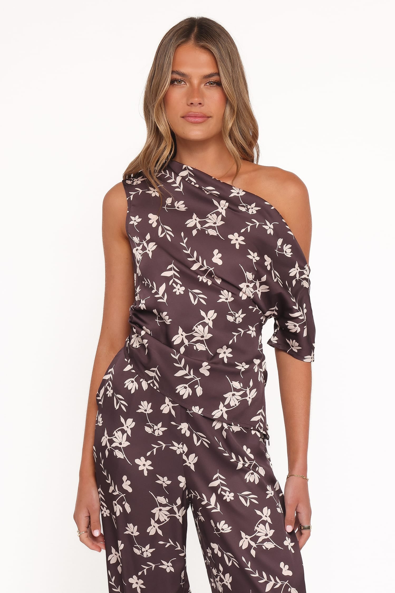 Kedra Tie Shoulder Top - Dark Floral | Petal & Pup USA