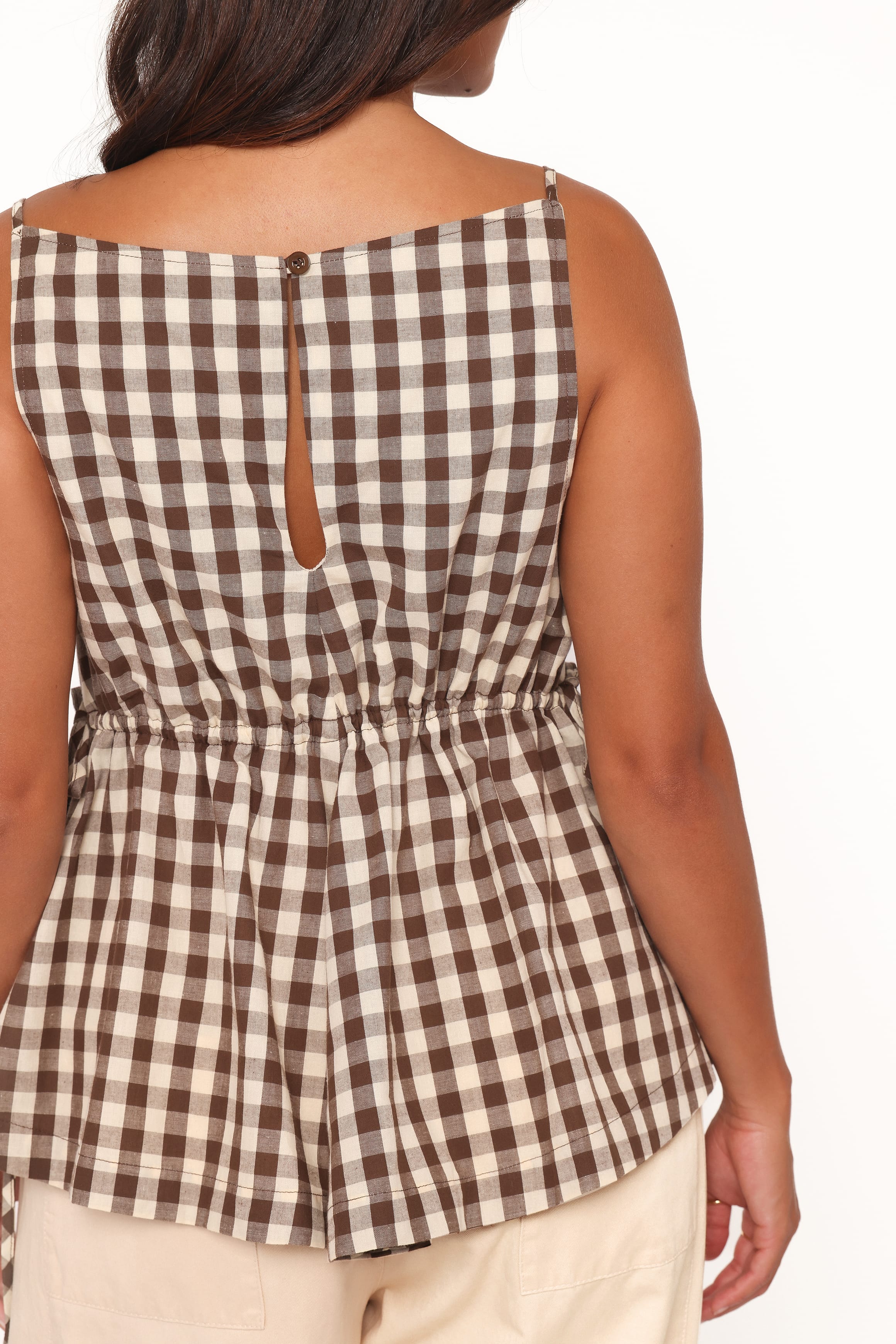 Petal and Pup USA TOPS Rory Top - Brown Gingham