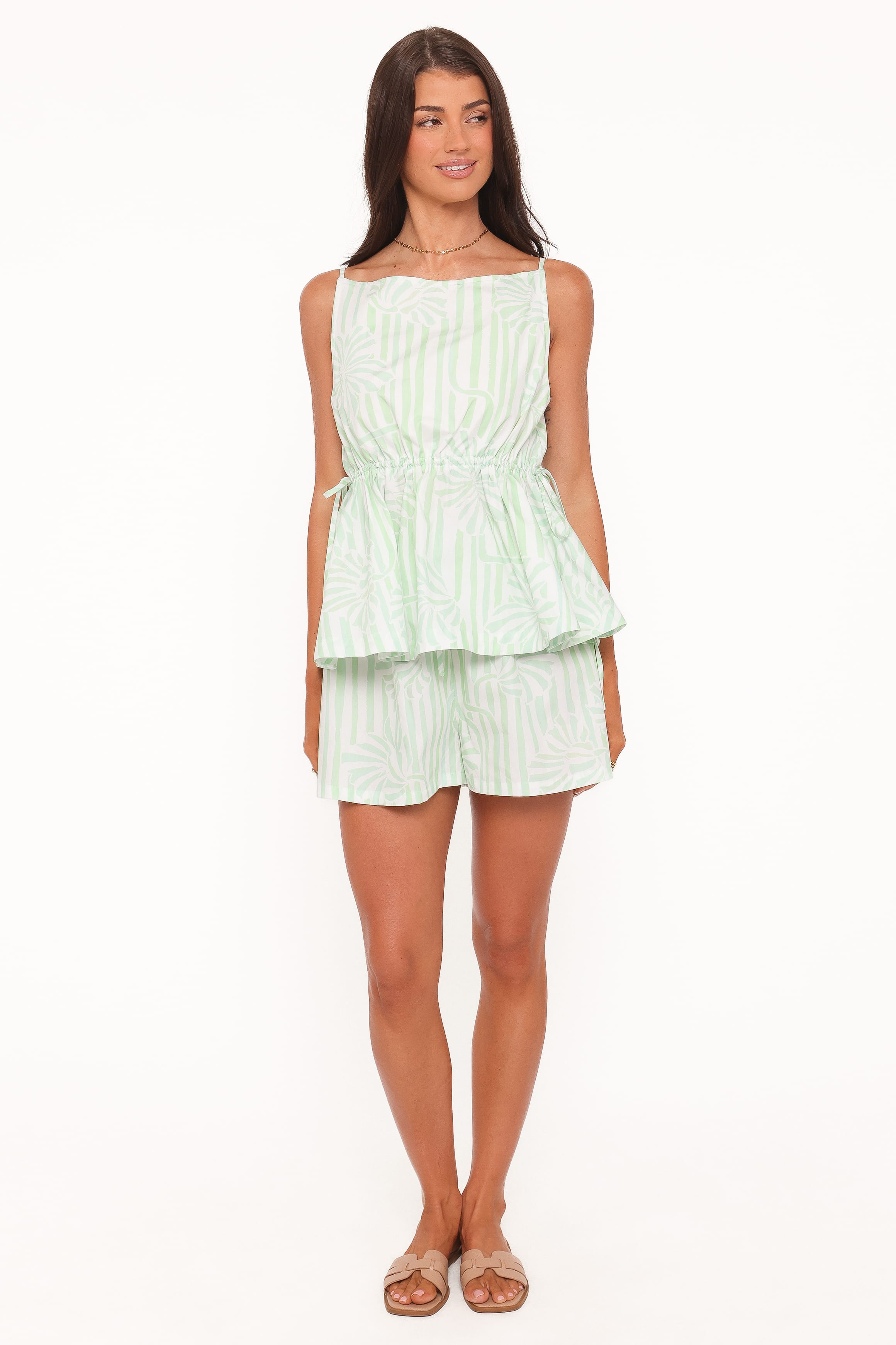 Petal and Pup USA TOPS Rory Top - Jade Painted Stripe