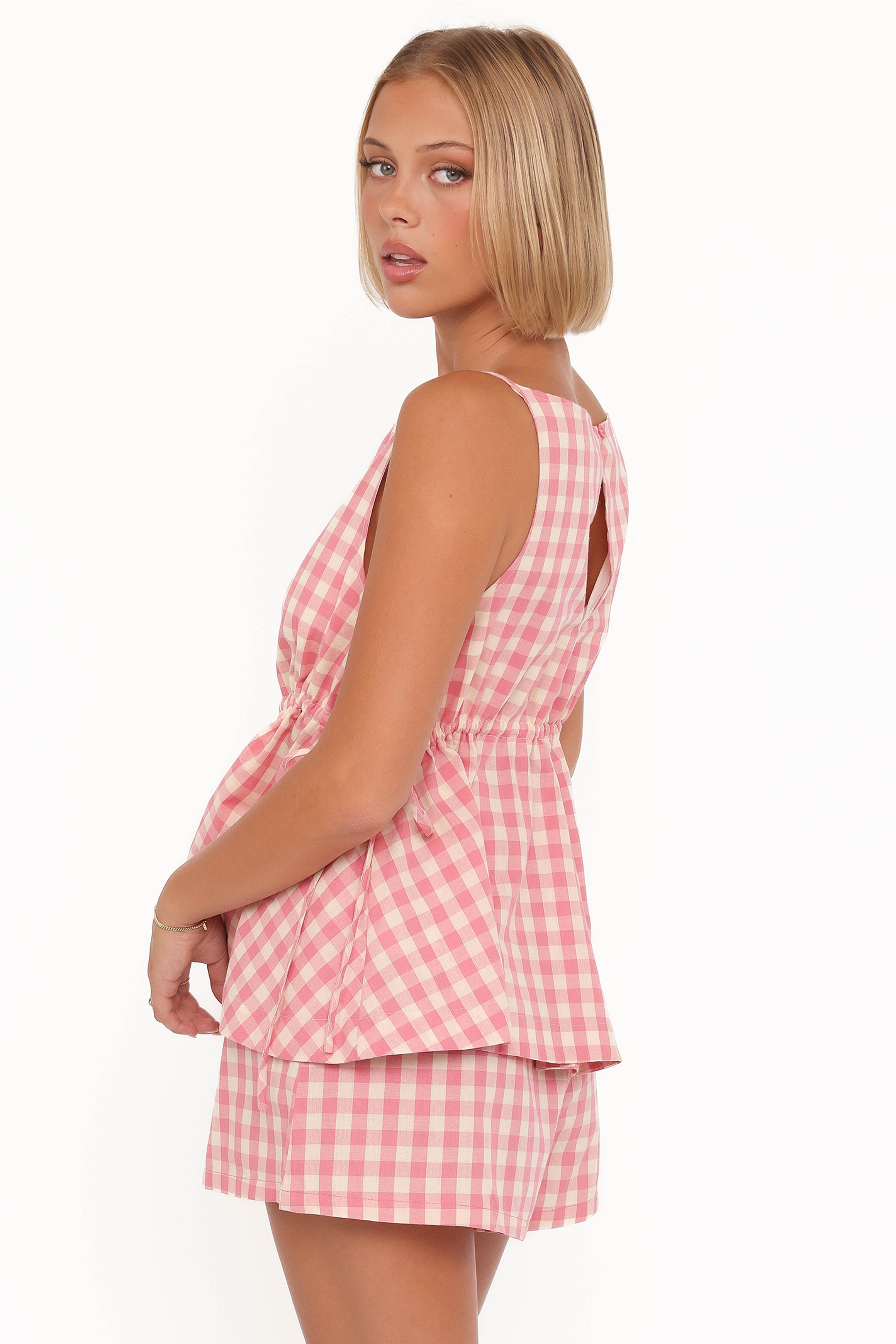 Petal and Pup USA TOPS Rory Top - Pink Gingham