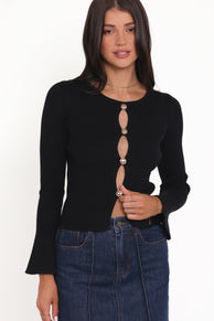 Petal and Pup USA TOPS Rosienna Knit Top - Black