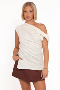 Petal and Pup USA TOPS Selma Knit Top - Cream