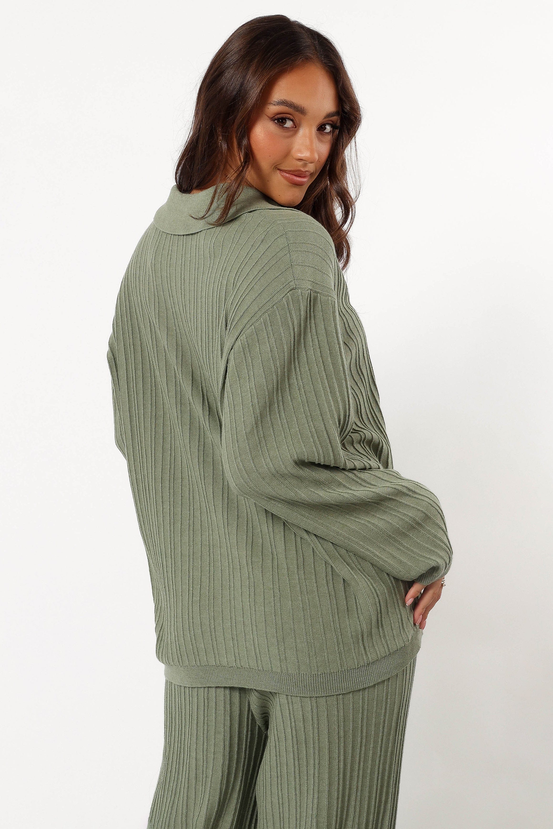 Petal and Pup USA TOPS Sonole Cable Knit Sweater - Khaki
