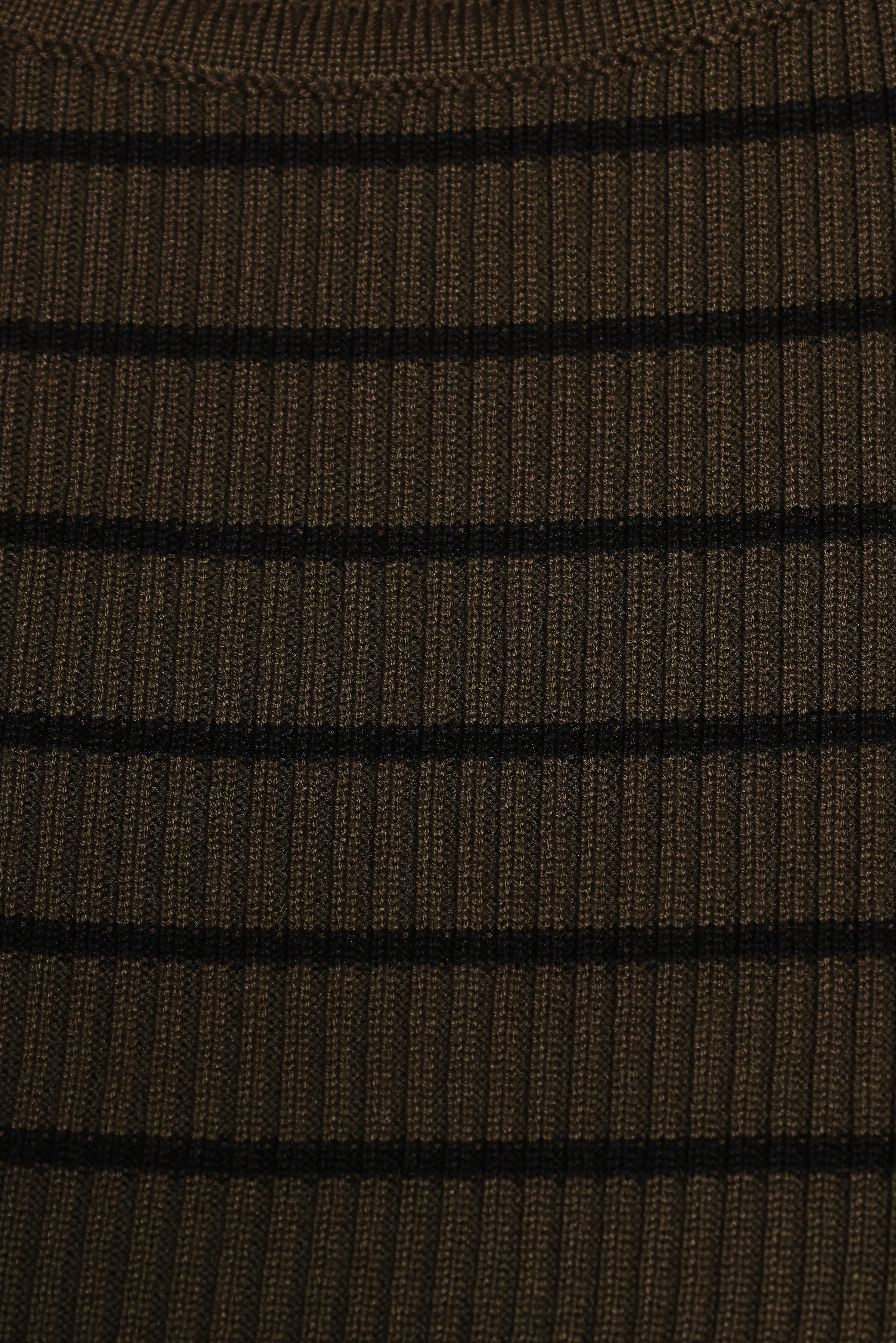 Petal and Pup USA TOPS Stacie Ribbed Knit Top - Olive Stripe