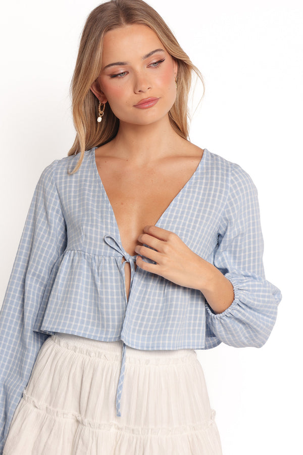 Petal and Pup USA TOPS Sundara Long Sleeve Top - Blue (Hold for Rack)