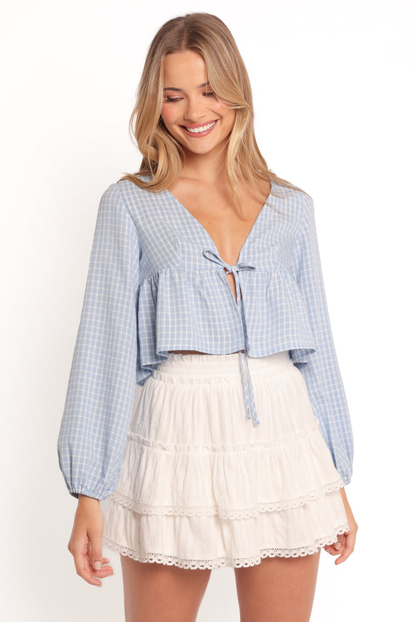 Petal and Pup USA TOPS Sundara Long Sleeve Top - Blue (Hold for Rack)
