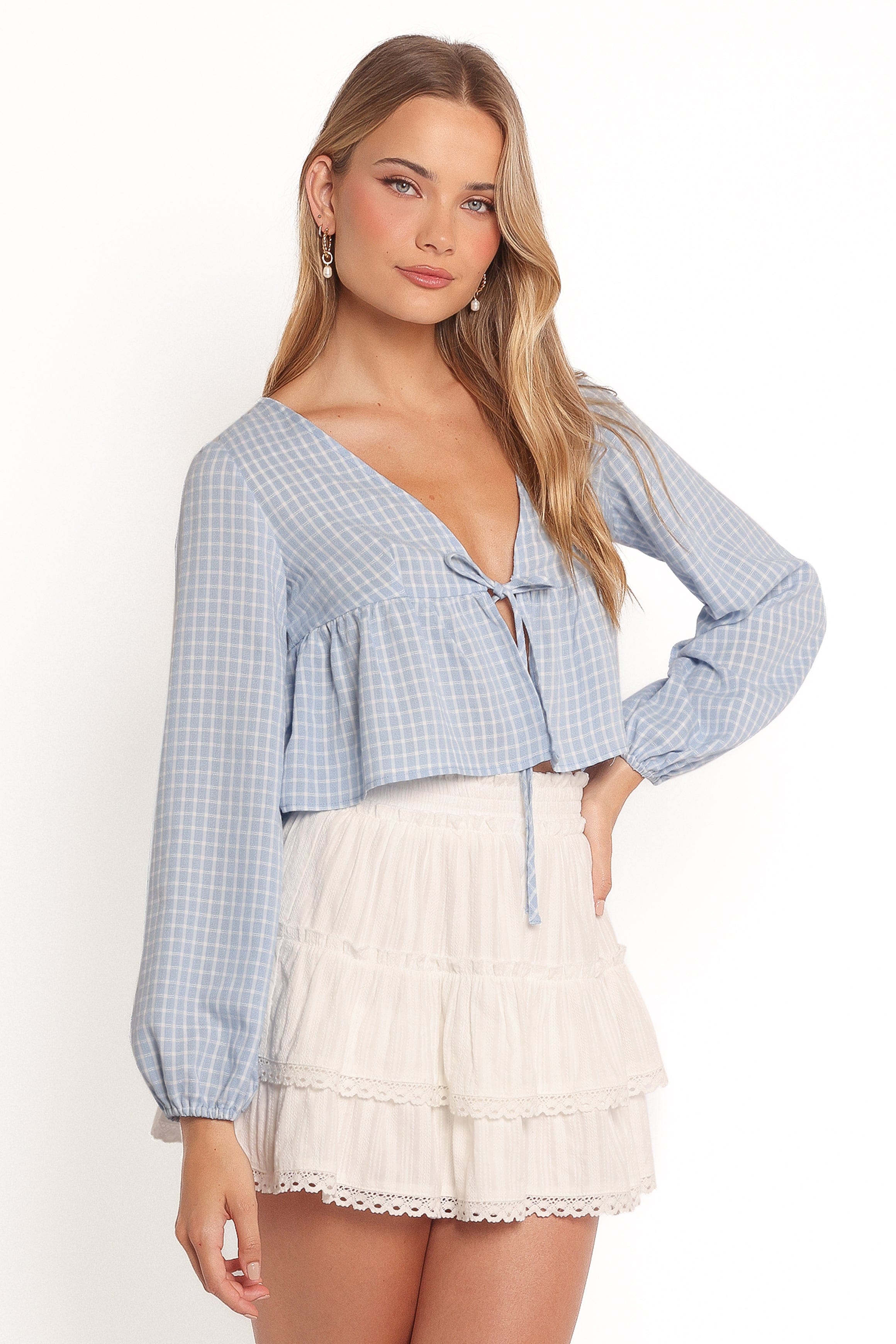 Petal and Pup USA TOPS Sundara Long Sleeve Top - Blue (Hold for Rack)
