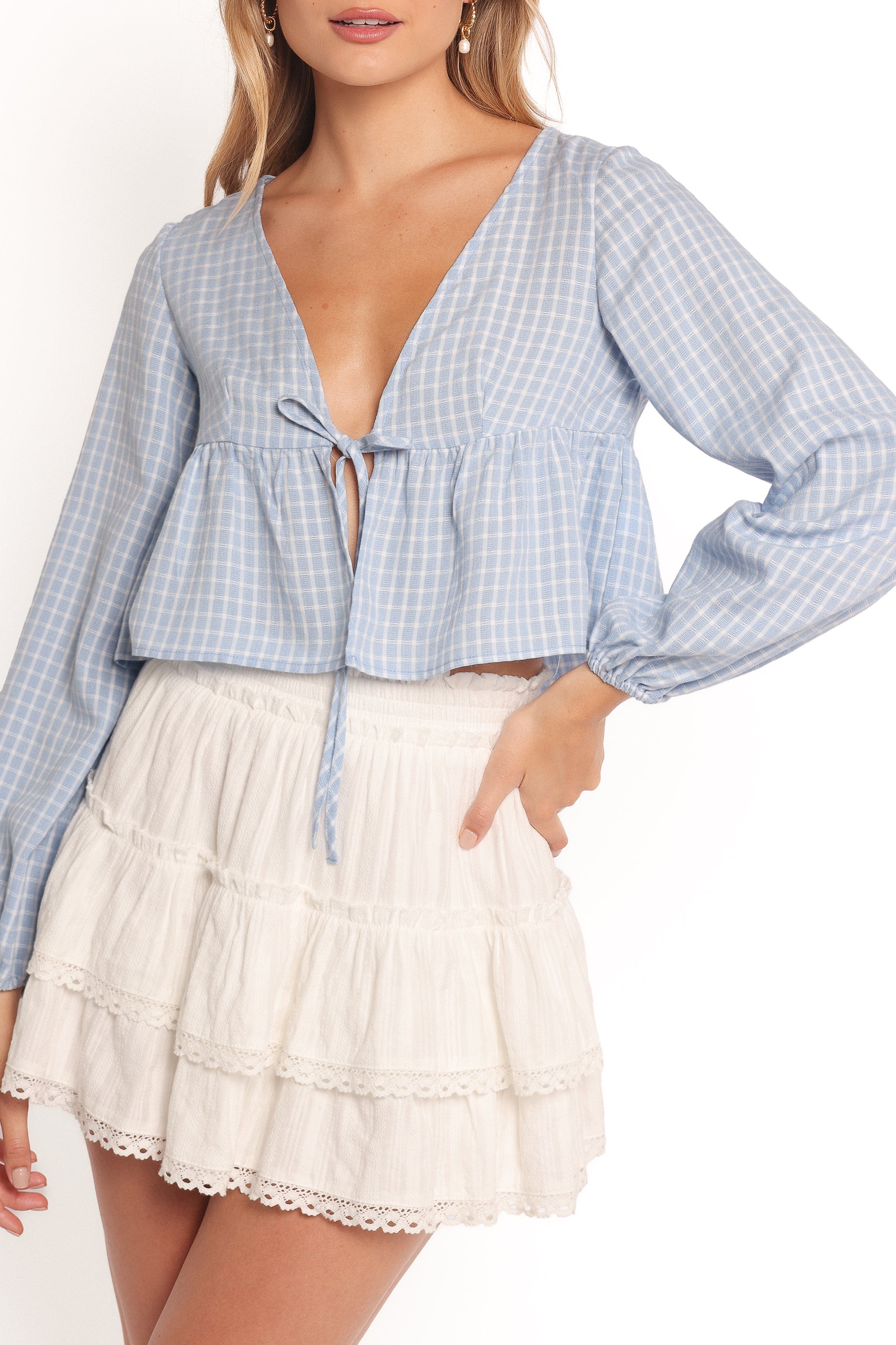 Petal and Pup USA TOPS Sundara Long Sleeve Top - Blue (Hold for Rack)