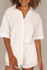 Petal and Pup USA TOPS Tahlia Button Down Shirt - White