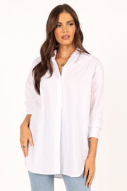 Petal and Pup USA TOPS Tal Oversized Shirt - White