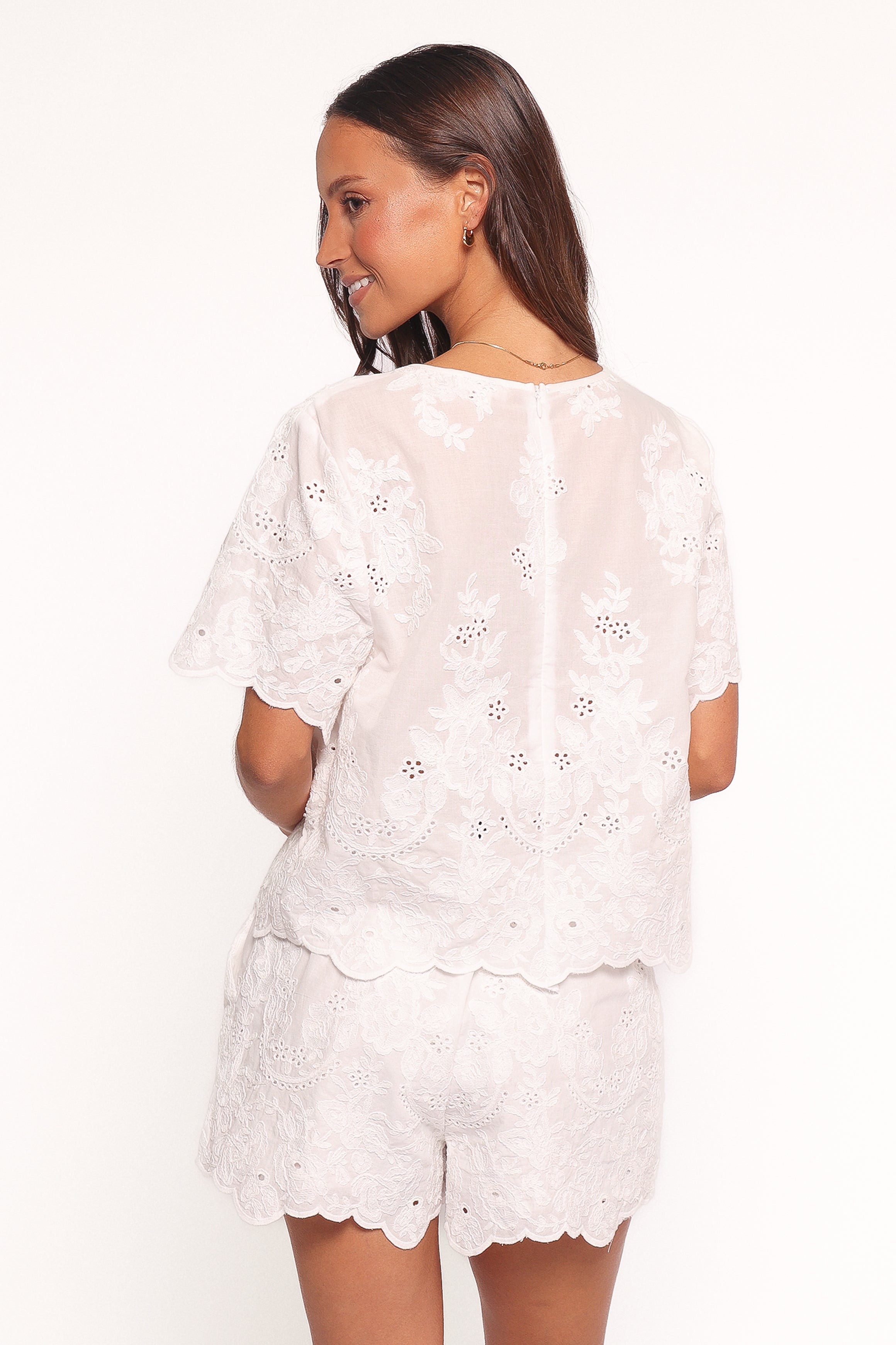 Petal and Pup USA TOPS Tanis Embroidered Top - White