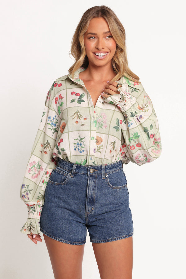 Petal and Pup USA TOPS Tomi Long Sleeve Shirt - Flower Market (Hold for Amazon)