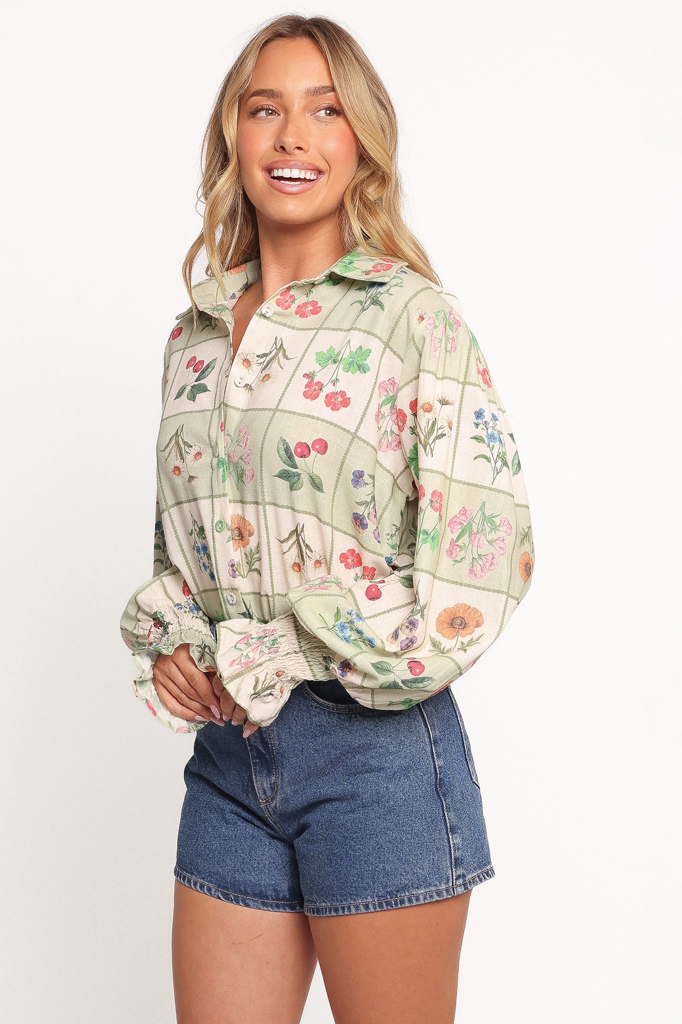 Petal and Pup USA TOPS Tomi Long Sleeve Shirt - Flower Market (Hold for Amazon)