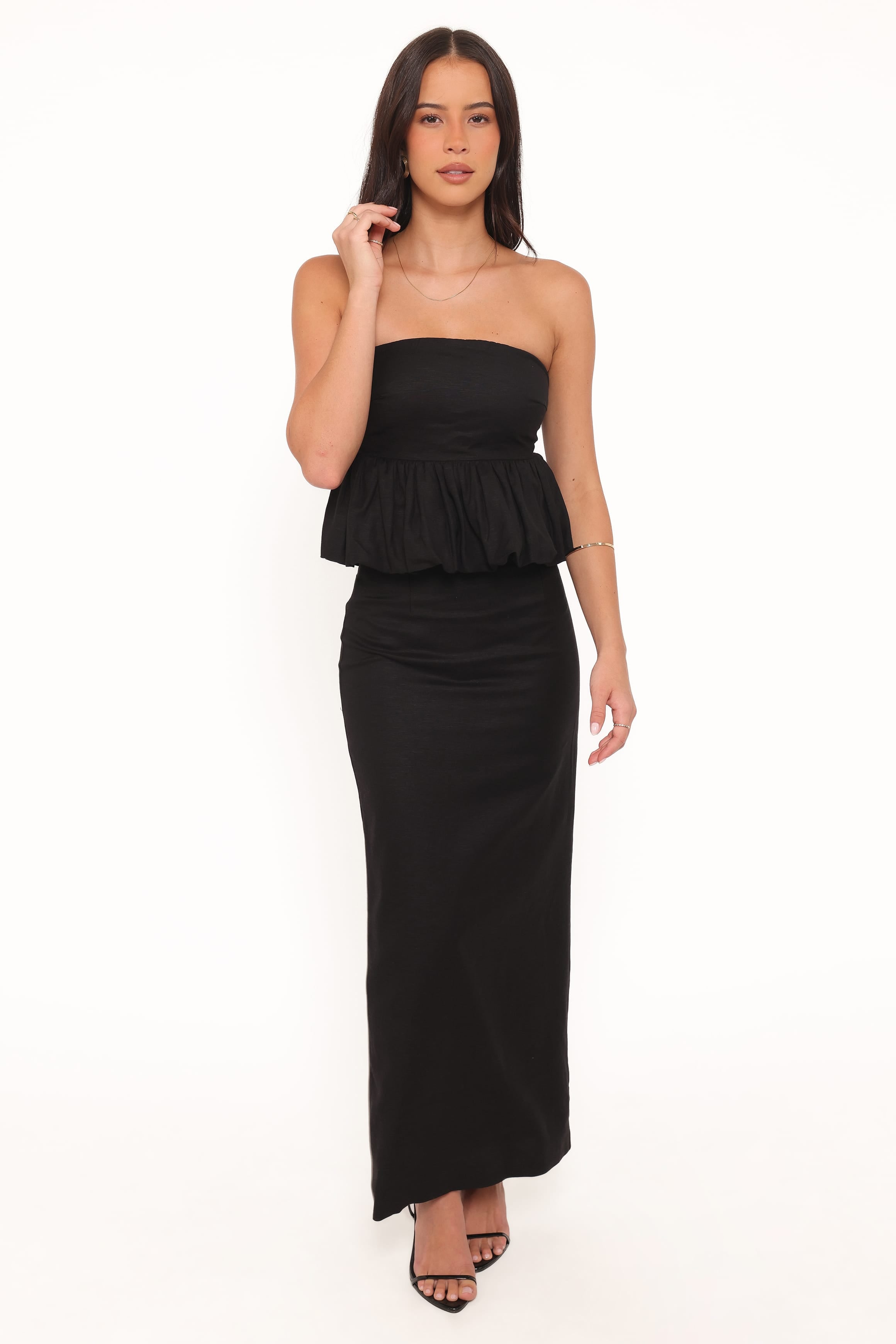 Petal and Pup USA TOPS Ursa Peplum Top - Black