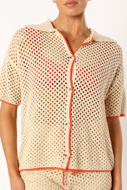 Petal and Pup USA TOPS Val Knit Shirt - Beige