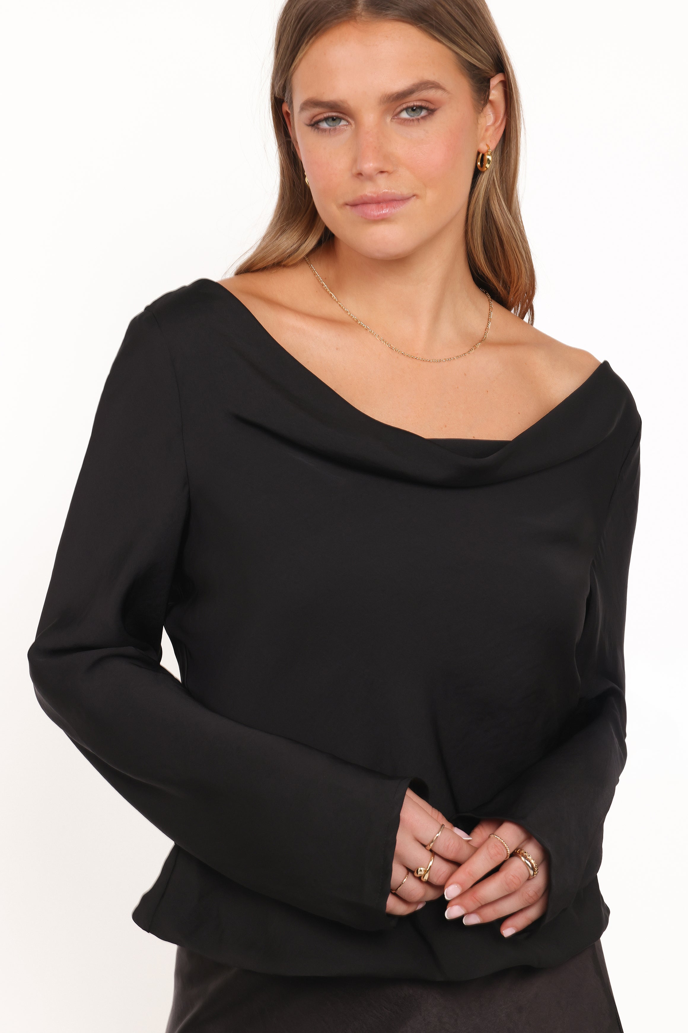 Petal and Pup USA TOPS Vinita Long Sleeve Top - Black