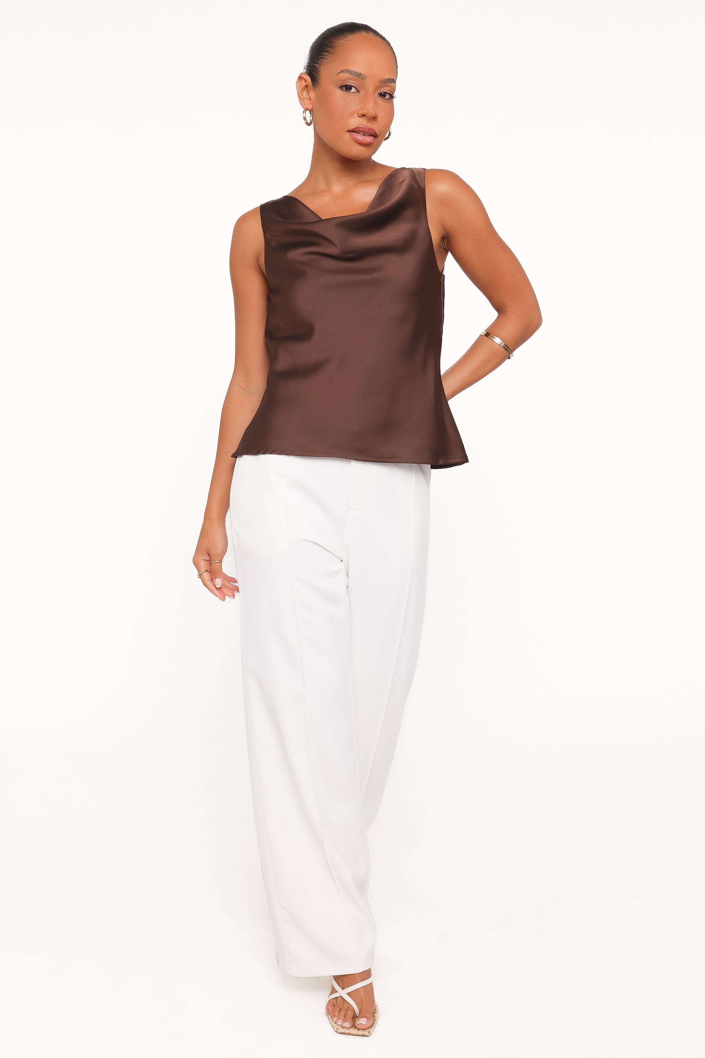 Petal and Pup USA TOPS Vinita Top - Chocolate