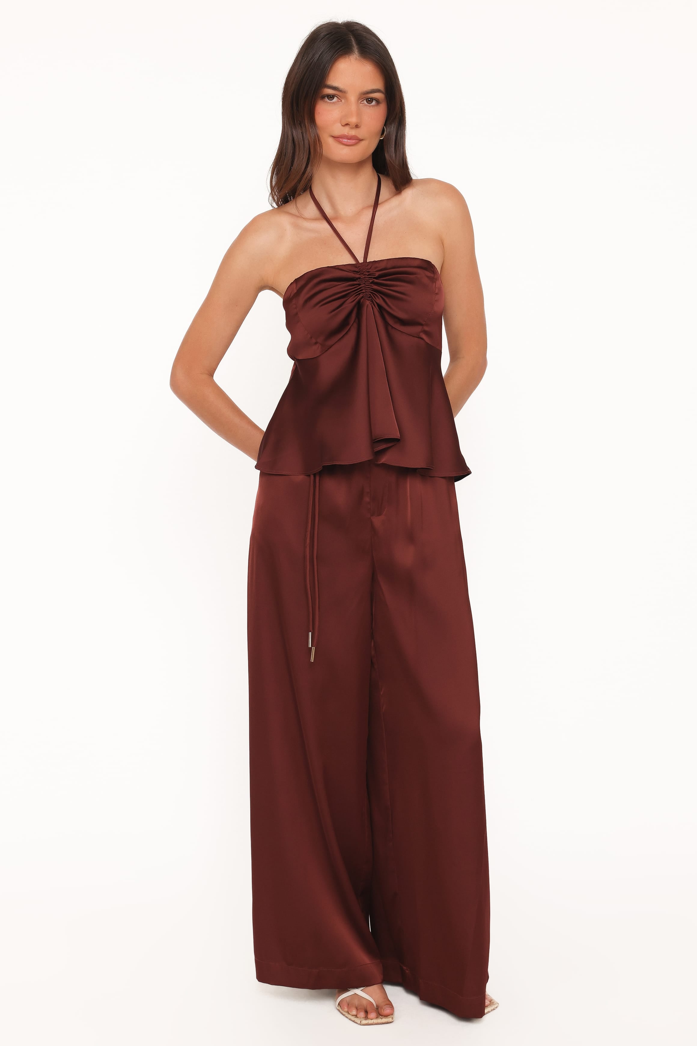 Petal and Pup USA TOPS Vita Halter Top - Brown