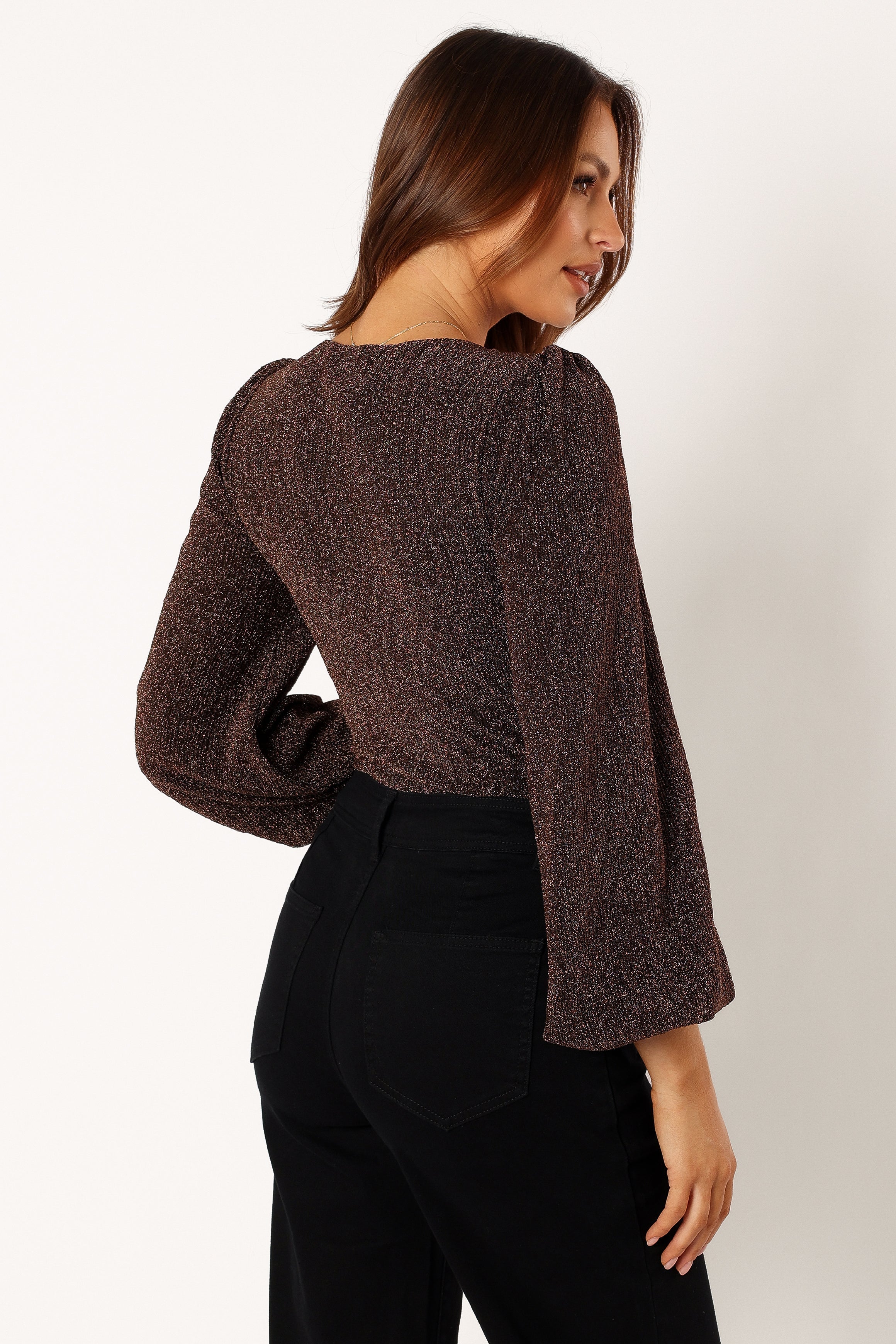 Petal and Pup USA TOPS Wander Long Sleeve Bodysuit - Bronze