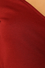 Petal and Pup USA TOPS Wells Long Sleeve Bodysuit - Dark Red