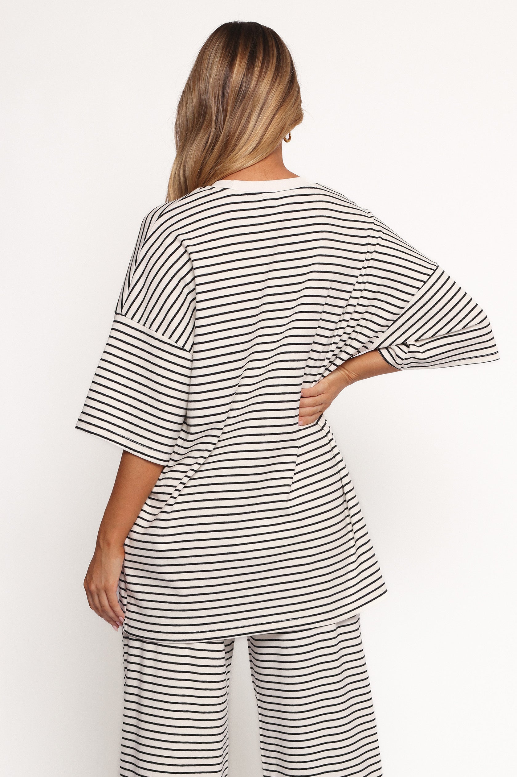 Petal and Pup USA TOPS Wilda Oversized Tee - White Black Stripe