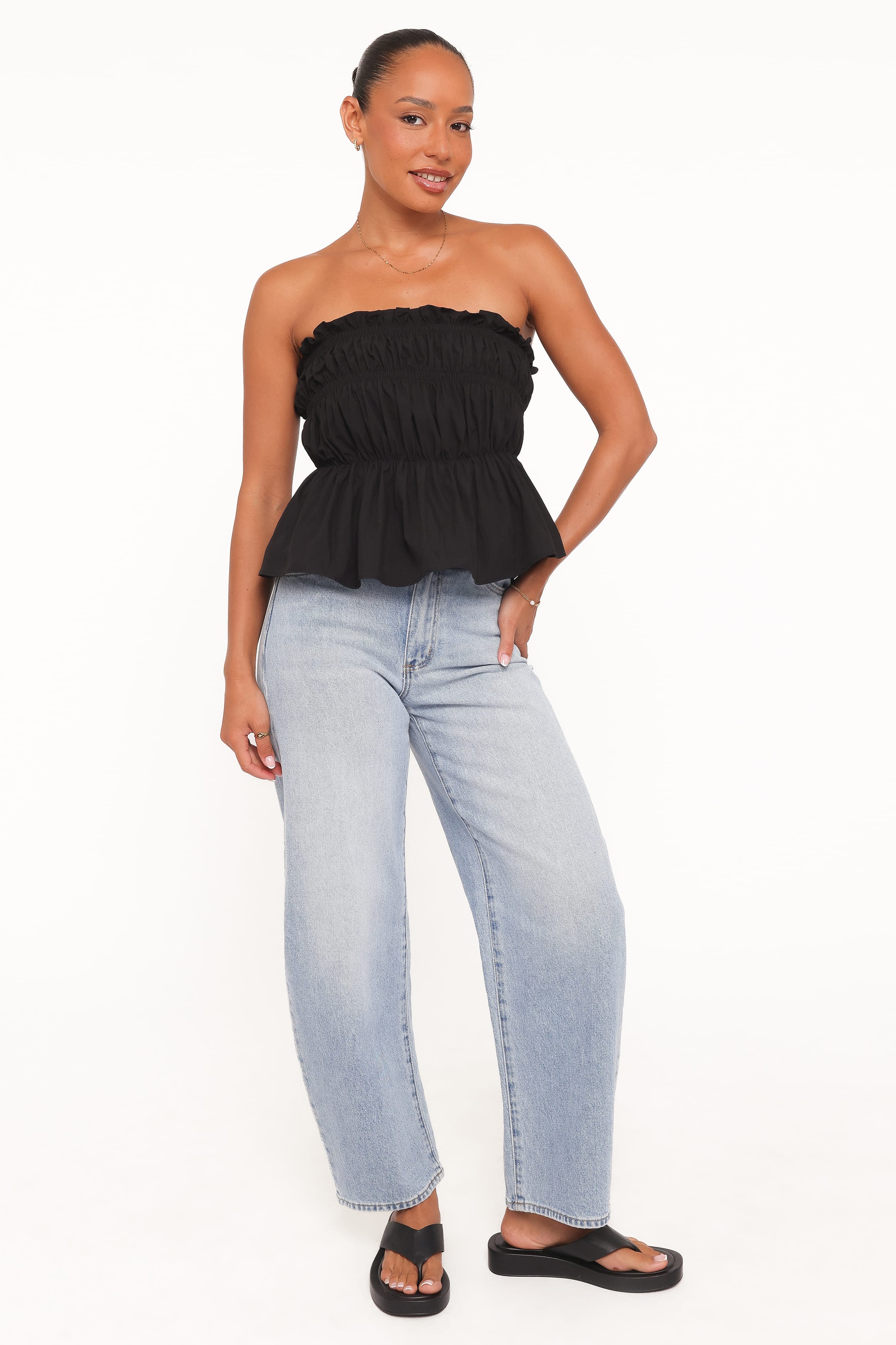 Petal and Pup USA TOPS Wilhelmina Strapless Top - Black